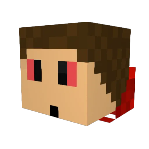 Ketilian Minecraft avatar head, 3D render