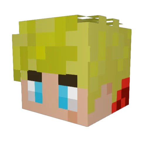 Ketjes Minecraft avatar head, 3D render