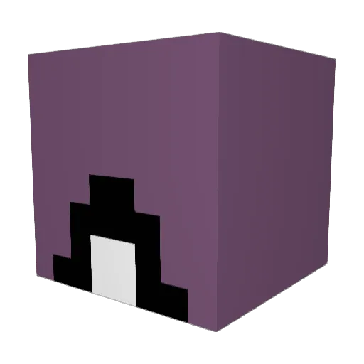 Ketkit Minecraft avatar head, 3D render