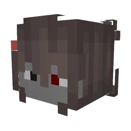 Ketkou Minecraft avatar head, 3D render