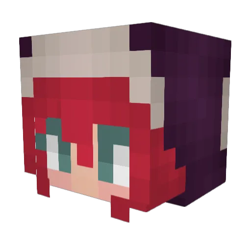 Ketmitt Minecraft avatar head, 3D render