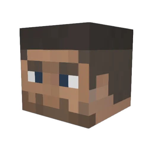Ketojan Minecraft avatar head, 3D render
