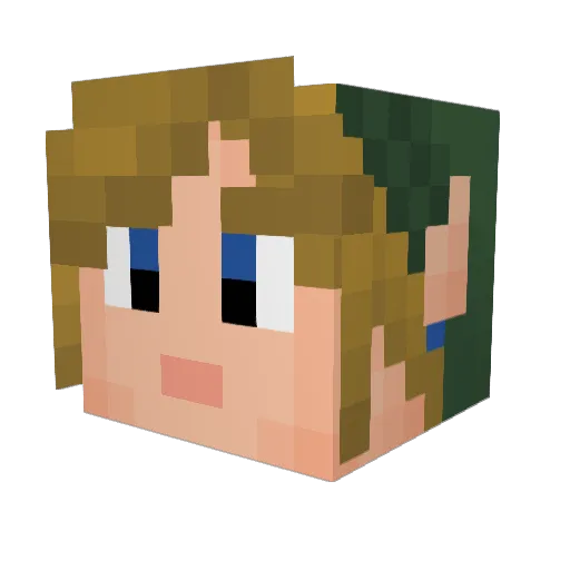 Ketrasiks Minecraft avatar head, 3D render