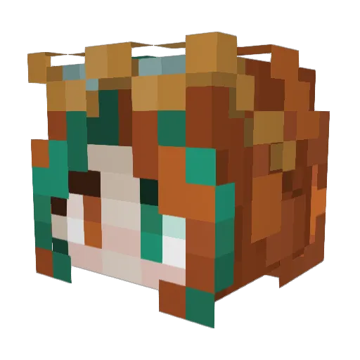 KetsuRitty Minecraft avatar head, 3D render