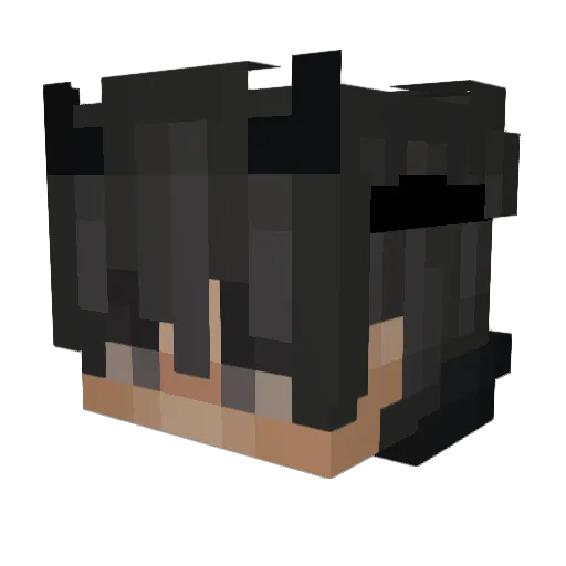 Ketsukii Minecraft avatar head, 3D render
