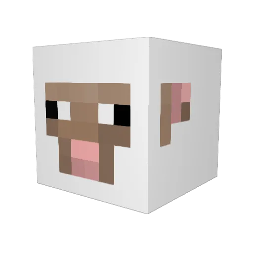 Kettle_ Minecraft avatar head, 3D render