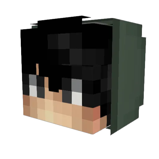 Kettuboy Minecraft avatar head, 3D render