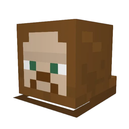 Ketzerfreund Minecraft avatar head, 3D render