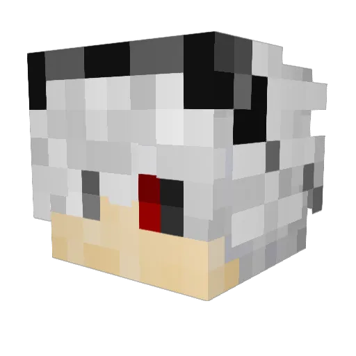 Keuneni Minecraft avatar head, 3D render