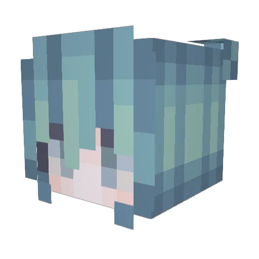 Keuras Minecraft avatar head, 3D render