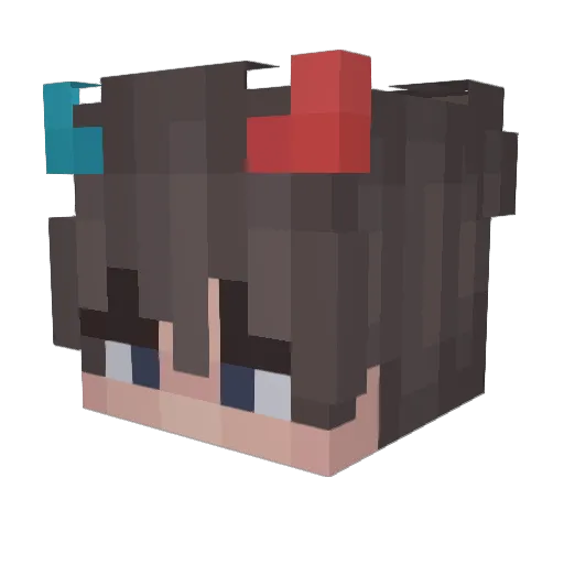 Keuroo Minecraft avatar head, 3D render