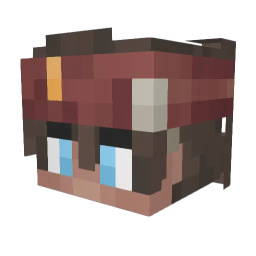 KevAshot Minecraft avatar head, 3D render