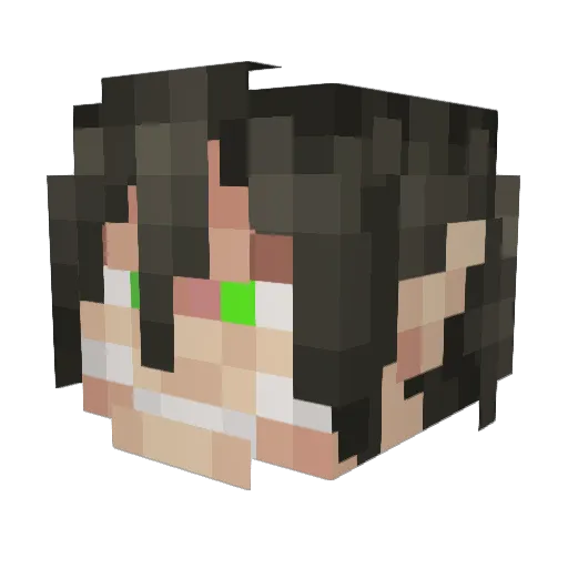 KevChai Minecraft avatar head, 3D render