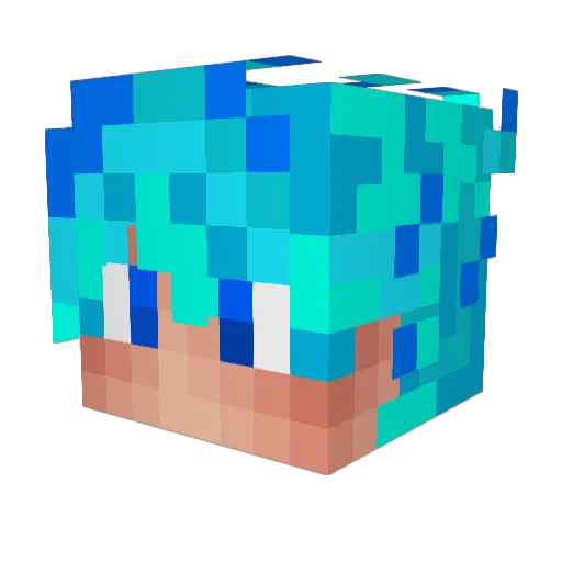 KevGen Minecraft avatar head, 3D render