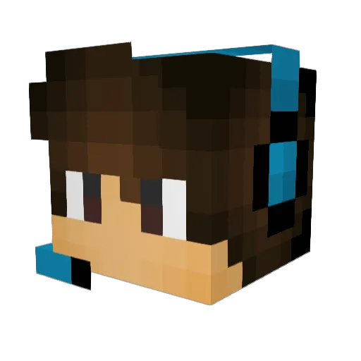 KevJ1999 Minecraft avatar head, 3D render