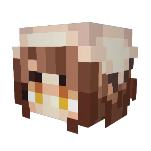 KevKaneki Minecraft avatar head, 3D render
