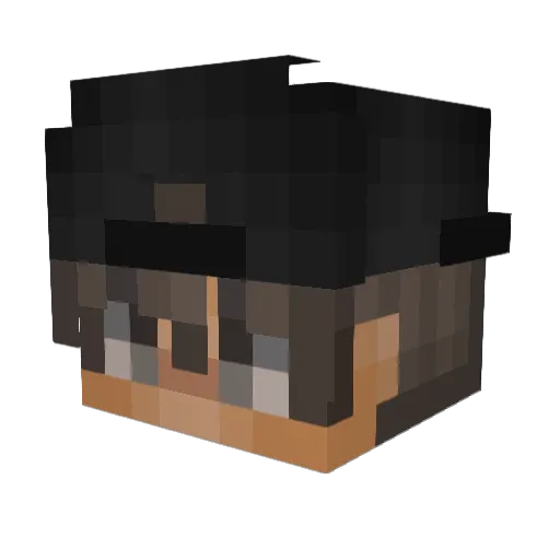 KevNev69 Minecraft avatar head, 3D render