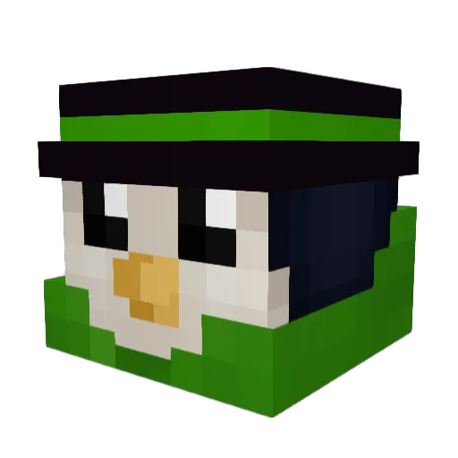 KevWithTheBeard Minecraft avatar head, 3D render