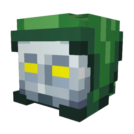 Kevacado Minecraft avatar head, 3D render
