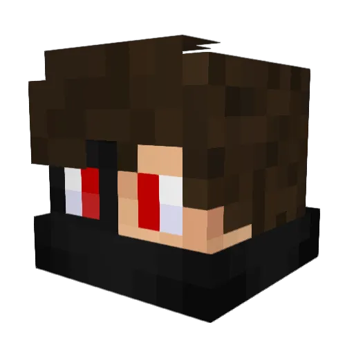 Kevak Minecraft avatar head, 3D render