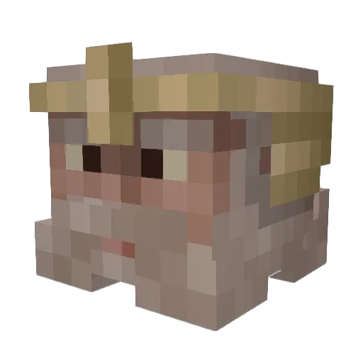 KevanScarfboy Minecraft avatar head, 3D render