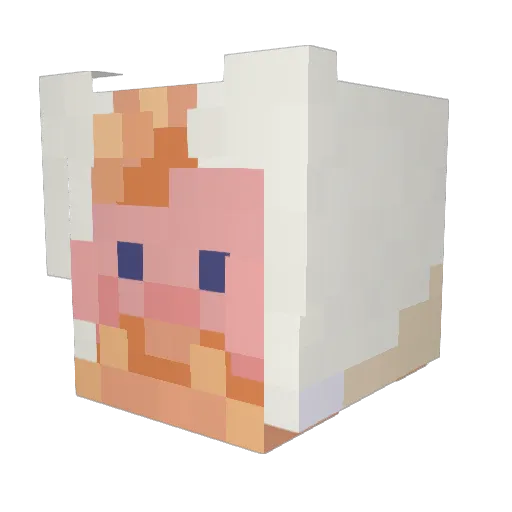 Kevben Minecraft avatar head, 3D render