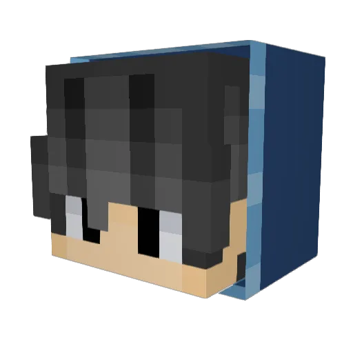 KevcT21 Minecraft avatar head, 3D render