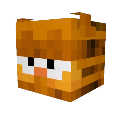 Kevdua Minecraft avatar head, 3D render