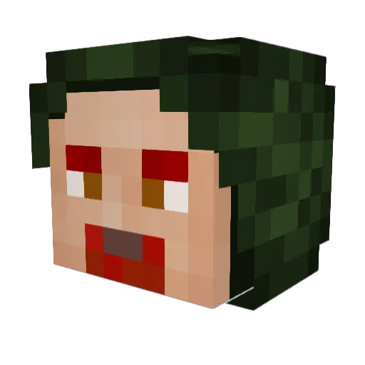 Keveth Minecraft avatar head, 3D render