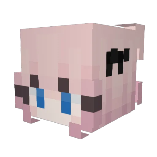 Keviee Minecraft avatar head, 3D render