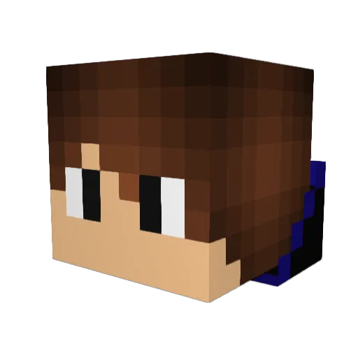 Keviino Minecraft avatar head, 3D render