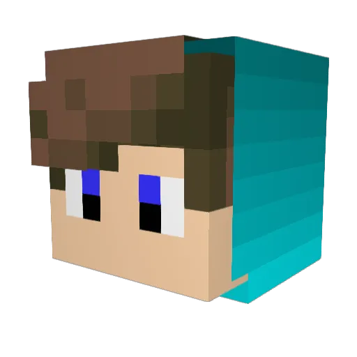 Kevin11000 Minecraft avatar head, 3D render