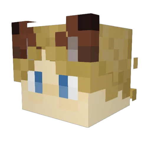 Kevin543 Minecraft avatar head, 3D render