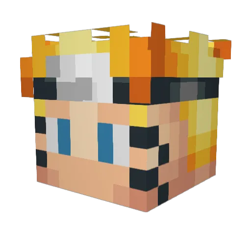 Kevin94_ Minecraft avatar head, 3D render