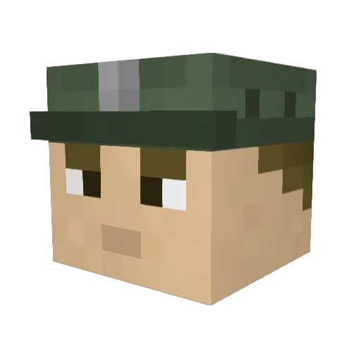 KevinElysium Minecraft avatar head, 3D render