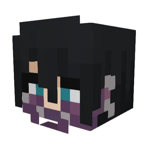 KevinGL Minecraft avatar head, 3D render