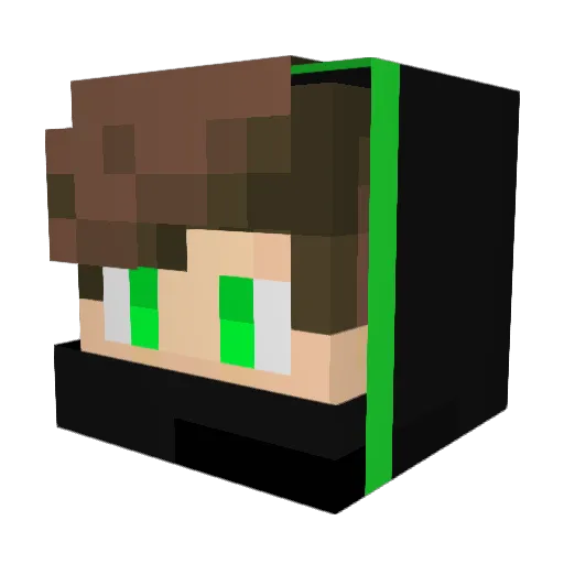 KevinHD1807 Minecraft avatar head, 3D render