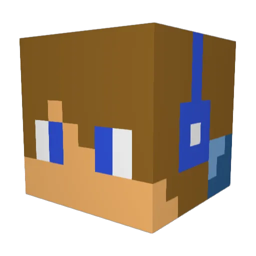 KevinOMF Minecraft avatar head, 3D render