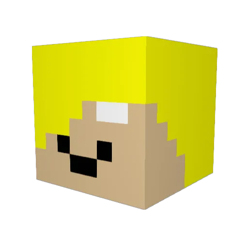KevinOhneH Minecraft avatar head, 3D render