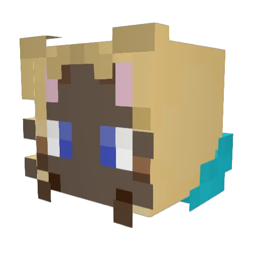 KevinPortes Minecraft avatar head, 3D render