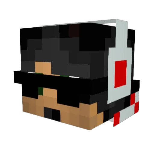 KevinPro Minecraft avatar head, 3D render