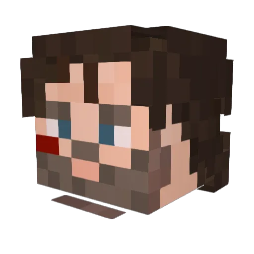 KevinZocktan Minecraft avatar head, 3D render