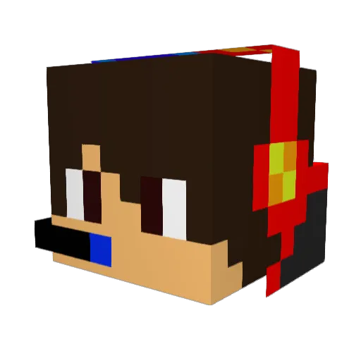 Kevincraft04 Minecraft avatar head, 3D render