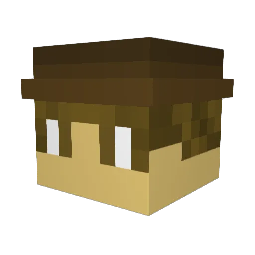 Kevindal Minecraft avatar head, 3D render