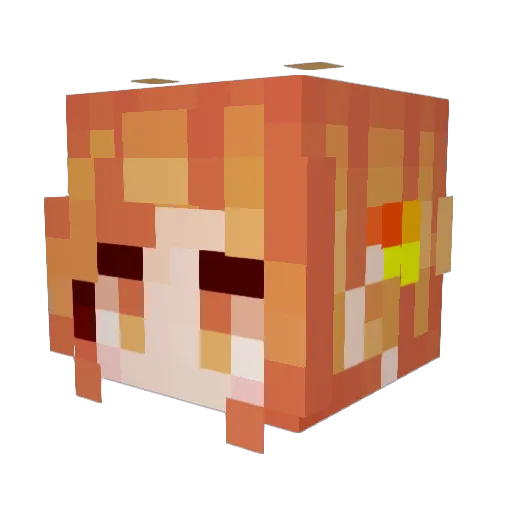 Kevinlalalu Minecraft avatar head, 3D render