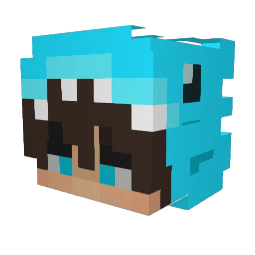 Kevinlolo Minecraft avatar head, 3D render
