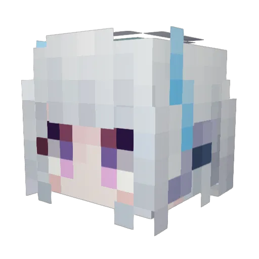 Kevinous Minecraft avatar head, 3D render