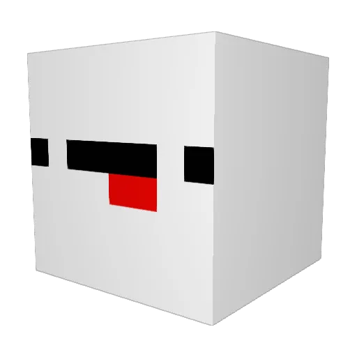 Kevintzy Minecraft avatar head, 3D render