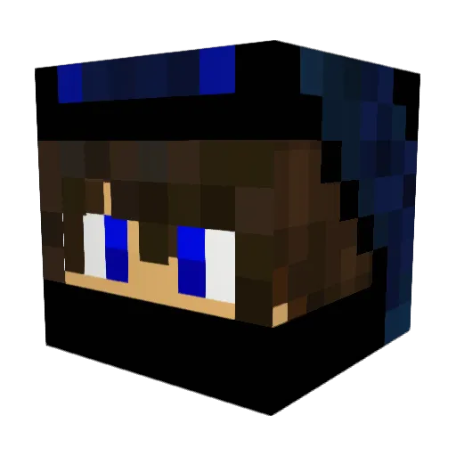 Kevinzhang Minecraft avatar head, 3D render