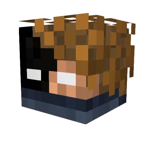 Keviozo Minecraft avatar head, 3D render